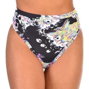 iHeartRaves Liquid Tripp High Cut Booty Shorts Size S